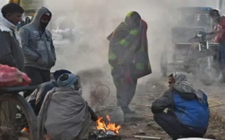 दिल्ली में शीतलहर का प्रकोप, तापमान में गिरावट
