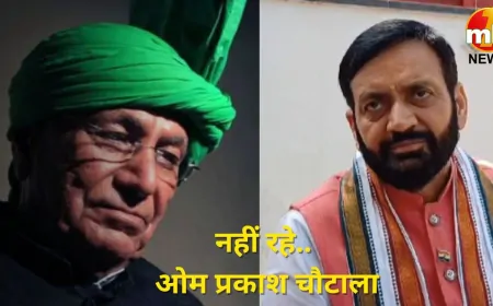 INLD सुप्रीमो ओम प्रकाश चौटाला का निधन, CM नायब सैनी ने जताया दुःख 