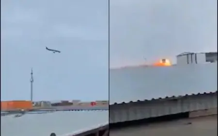 कजाकिस्तान में अजरबैजान एयरलाइंस का विमान दुर्घटनाग्रस्त, विमान में 70 लोग थे सवार