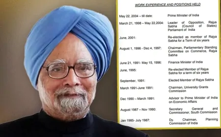 क्या आपने देखा है पूर्व PM मनमोहन सिंह का रिज्यूमे? क्या-क्या लिखा है अंदर