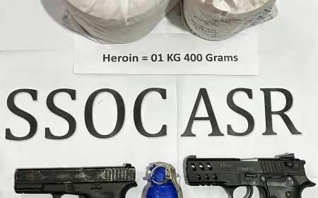 पंजाब पुलिस ने नार्को-टेरर मॉड्यूल का भंडाफोड़, हेरोइन और हथियार बरामद