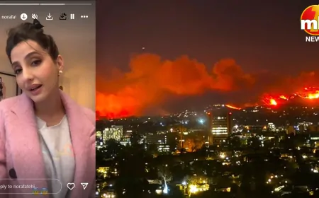 लॉस एंजेलिस में आग ने मचाया कहर, नोरा फतेही भी जद में आईं, कहा- 'काफी डरी हुई...'