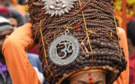 महाकुंभ में पहुंचे हठ योगी महंत रूपेश गिरी, 24 घंटे खड़े रहकर करते हैं साधना 