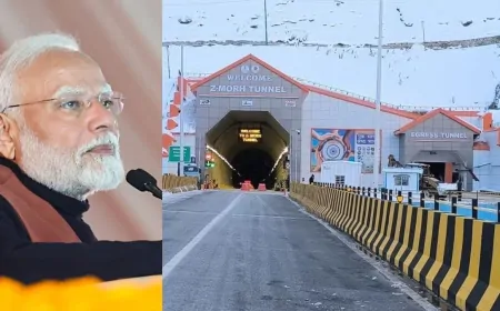 PM मोदी आज करेंगे जेड-मोड़ सुरंग का उद्घाटन, कार्यक्रम में गडकरी भी होंगे शामिल