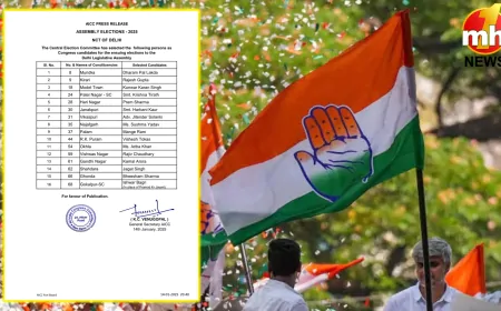 दिल्ली विधानसभा चुनाव 2025: कांग्रेस ने जारी की 16 उम्मीदवारों की नई सूची