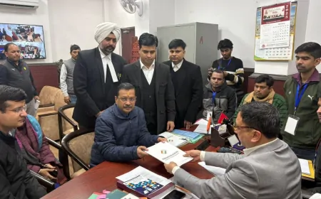 केजरीवाल ने नई दिल्ली सीट से किया नामांकन, 'BJP के पास न तो CM और न ही विजन'