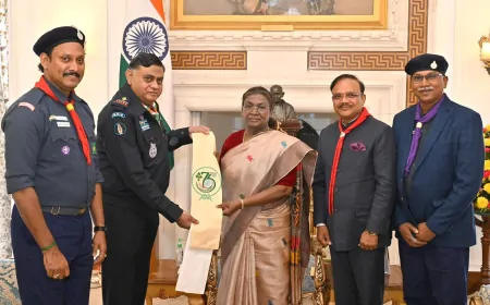 Bharat Scouts and Guides की डायमंड जुबली जंबूरी पर डॉ. के.के. खंडेलवाल का राष्ट्रपति को विशेष आमंत्रण