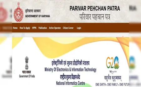 हरियाणा में बंद रहेंगे परिवार पहचान पत्र और सरल के पोर्टल, जानिए कारण