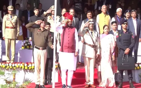 CM के रूप में नायब सैनी ने पहली बार फहराया तिरंगा, किए बड़े ऐलान