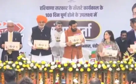 हरियाणा सरकार के 100 दिन पूरे होने पर CM नायब सैनी ने गिनवाई उपलब्धियां