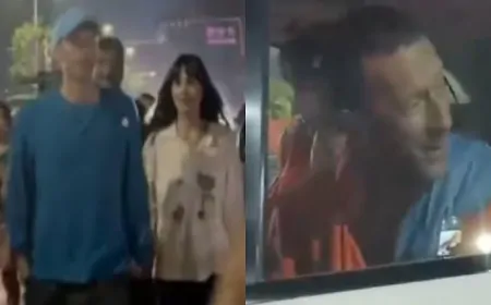 Coldplay सिंगर क्रिस मार्टिन गर्लफ्रेंड के साथ पहुंचे महाकुंभ