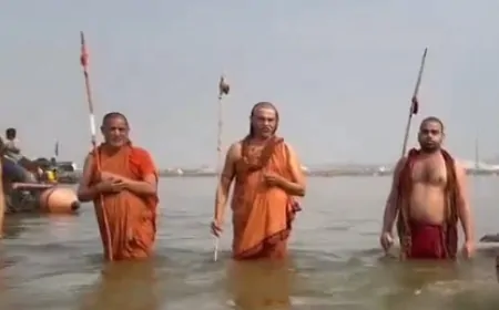 Mahakumbh 2025: संगम में तीन शंकराचार्यों का अमृत स्नान, सनातन परंपरा की दिव्य झलक