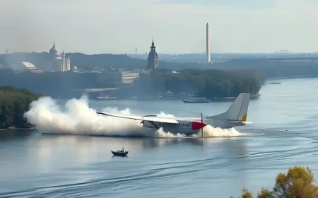 अमेरिका में बड़ा विमान हादसा: यात्री विमान और हेलीकॉप्टर की टक्कर, कई मौतों की आशंका