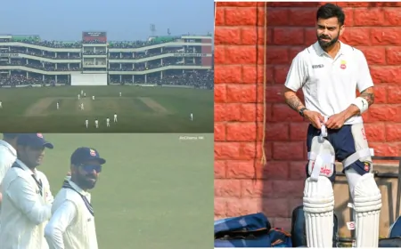 किंग कोहली की 13 साल बाद रणजी ट्रॉफी में वापसी, दिल्ली के स्टेडियम में फैंस का हुजूम