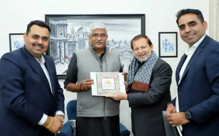 हरियाणा के पर्यटन मंत्री ने गजेन्द्र सिंह शेखावत को सूरजकुंड मेले का दिया निमंत्रण