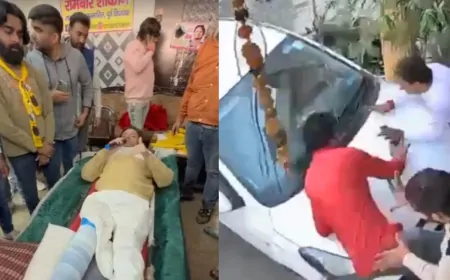 निर्दलीय प्रत्याशी रामवीर शौकीन के कार्यालय में घुसी कार, विपक्षियों पर लगाया हमले का आरोप 