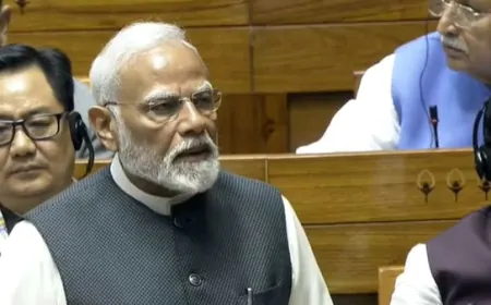 लोकसभा में PM मोदी का जोरदार भाषण, उपलब्धियों से विपक्ष पर किया पलटवार