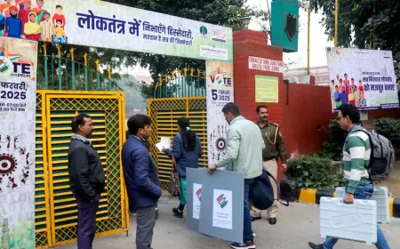 Delhi Assembly Election : 70 सीटों पर आज मतदान, 699 उम्मीदवार उतरे चुनावी मैदान में