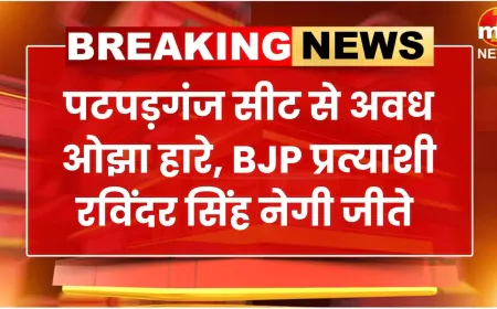 Delhi Election: पटपड़गंज में AAP को झटका, BJP प्रत्याशी रविंद्र सिंह नेगी की धमाकेदार जीत
