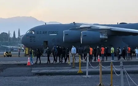 अमेरिका से डिपोर्ट किए गए 116 यात्रियों का विमान पहुंचा अमृतसर