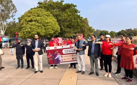 चंडीगढ़ स्वास्थ्य विभाग ने 100 दिवसीय टीबी उन्मूलन अभियान के लिए वॉकथॉन का आयोजन किया