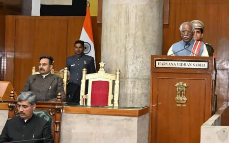 हरियाणा विधानसभा का बजट सत्र,  पहले दिन सदन में हुआ राज्यपाल का अभिभाषण