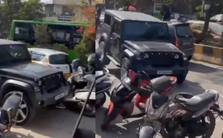 काली थार का कहर, लोगों को कुचलने की कोशिश, Video वायरल