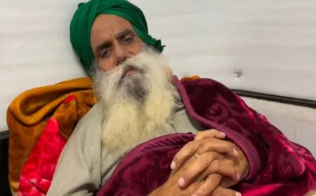 डल्लेवाल से मिले जेल से रिहा हुए किसान, किसान नेताओं के आग्रह पर डल्लेवाल ने पिया पानी 