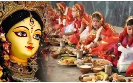 नवरात्रि में नौ कन्याओं कि इस तरह की जाती है पूजा, जानें महत्व