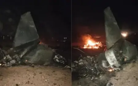 गुजरात के जामनगर में जगुआर फाइटर प्लेन क्रैश, एक पायलट की मौत