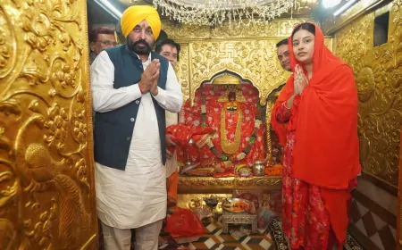 पंजाब CM भगवंत सिंह मान ने पत्नी के साथ श्री नैना देवी मंदिर में की पूजा-अर्चना