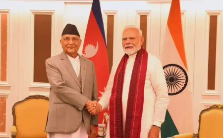 PM मोदी और नेपाल के PM के बीच मुलाकात, भारत-नेपाल संबंधों को मजबूत करने पर हुई चर्चा