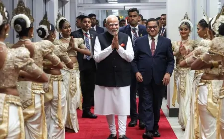 PM मोदी पहुंचे कोलंबो, हुआ जोरदार स्वागत, राष्ट्रपति दिसानायके से आज करेंगे मुलाकात