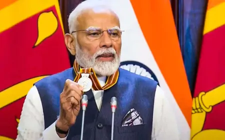 श्रीलंका पहुंचे PM मोदी, ‘मित्र विभूषण’ पुरस्कार से PM को गया नवाजा