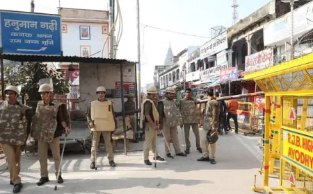 रामनवमी से पहले अलर्ट मोड पर प्रशासन, अयोध्या में चप्पे-चप्पे पर पुलिस बल तैनात 