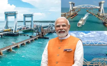रामनवमी पर रामेश्वरम में PM मोदी करेंगे  वर्टिकल लिफ्ट समुद्री पुल का उद्घाटन