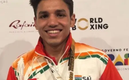 बॉक्सिंग में गोल्ड जीतकर भारत लौटा हरियाणा का लाल, पैतृक गांव में हुआ भव्य स्वागत