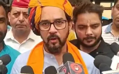 कांग्रेस के समय बम धमाके होते थे, मोदी सरकार में दोषियों को पकड़ा जाता है- अनुराग ठाकुर 