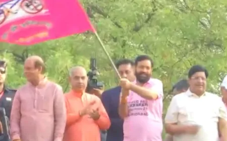 मुख्यमंत्री नायब सैनी ने पिंक साइक्लोथॉन यात्रा को दिखाई हरी झंडी