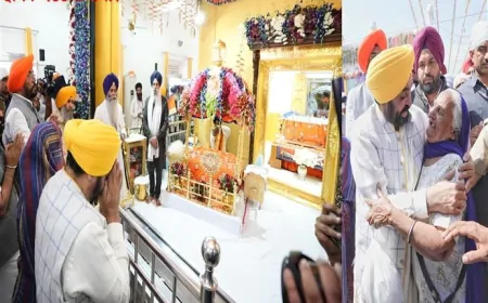 श्री गुरुद्वारा साहिब में CM मान ने टेका माथा,  प्रदेश वासियों को दी बैसाखी की शुभकामनाएं