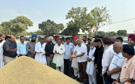 अनाज मंडियों में गेहूं की खरीद जारी, मंत्री लालचंद कटारुचक ने किया मंडी का निरीक्षण