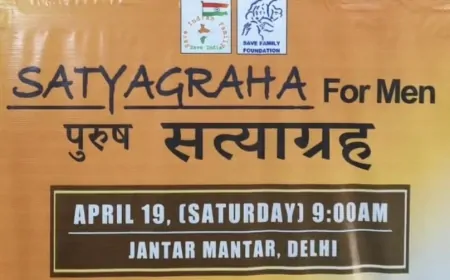 जंतर-मंतर पर पुरुष सत्याग्रह का आयोजन, राष्ट्रीय पुरुष आयोग गठन की उठी मांग