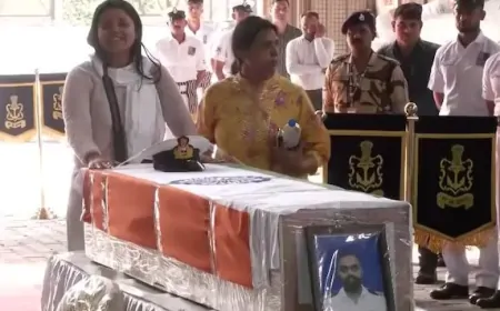 पहलगाम आतंकी हमले में शहीद हुए विनय नरवाल को नम आंखों से दी गई अंतिम विदाई 