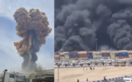 ईरान के बंदर अब्बास स्थित शाहिद राजाई बंदरगाह पर भीषण विस्फोट, कई लोग घायल 