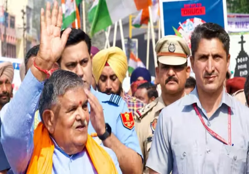नशे के खिलाफ पंजाब के राज्यपाल की यात्रा जारी, 8 अप्रैल तक पदयात्रा करेंगे राज्यपाल गुलाब चंद कटारिया