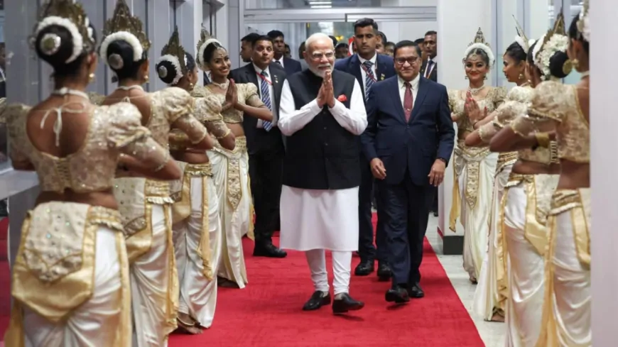 PM मोदी की तीन दिवसीय श्रीलंका यात्रा, कोलंबो में PM मोदी को गार्ड ऑफ ऑनर