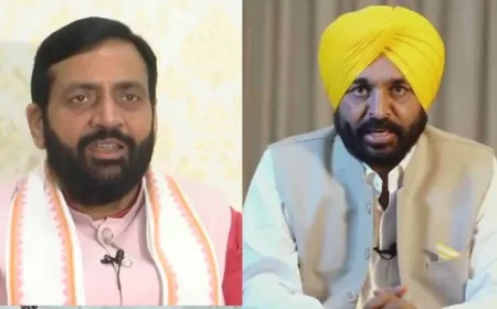 पानी को लेकर पंजाब और हरियाणा आमने-सामने, AAP पंजाब ने किया विरोध प्रदर्शन