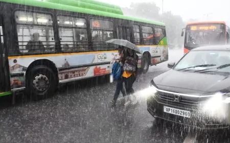 दिल्ली-NCR में बदला मौसम का मिजाज, कई इलाकों में तेज हवाओं के साथ बारिश