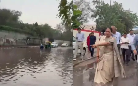 दिल्ली में बारिश के बाद जगह जगह जलभराव, CM रेखा गुप्ता ने अधिकारियों को दिए निर्देश/