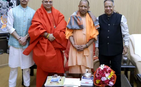 महामंडलेश्वर श्री बालकानंद गिरी जी महाराज ने CM योगी से सनातन यूनिवर्सिटी की स्थापना पर की चर्चा